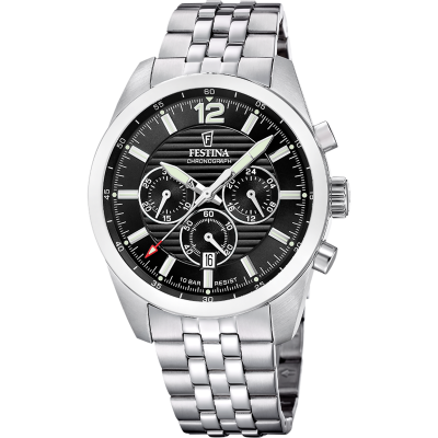 Festina Orologio Cronografo Acciaio Quadrante Nero