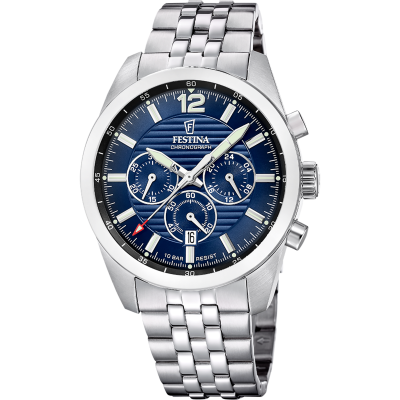 Festina Orologio Cronografo Acciaio Quadrante Blu