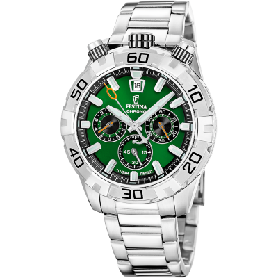 Festina Orologio Cronografo Acciaio Quadrante Verde
