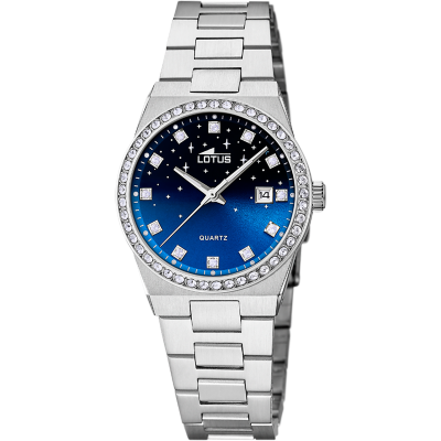 Lotus Orologio Solo Tempo Acciaio Quadrante Blu