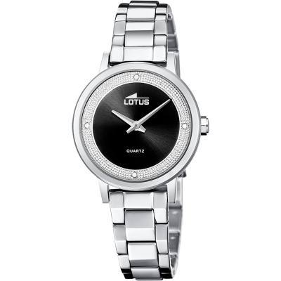 Lotus Orologio Solo Tempo Acciaio Quadrante Nero