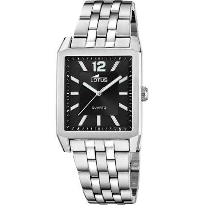 Lotus Orologio Solo Tempo Acciaio Quadrante Nero