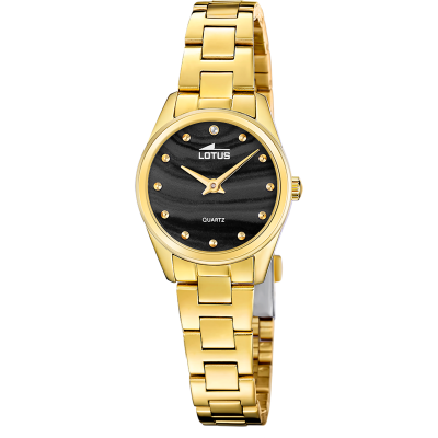 Lotus Box Orologio+Bracciale Acciaio Gold Quadrante Nero