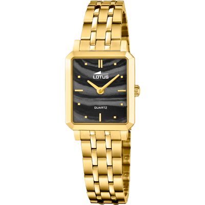 Lotus Box Orologio+Bracciale Acciaio Gold Quadrante Nero