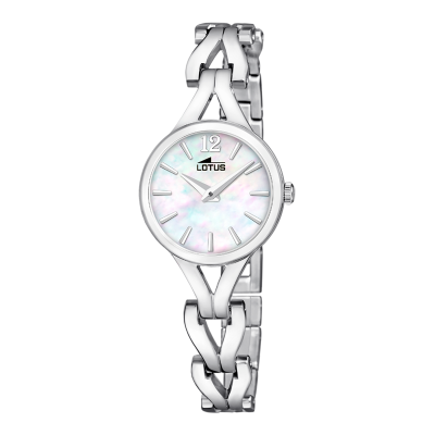 Lotus Orologio Solo Tempo Acciaio Quadrante Madreperla