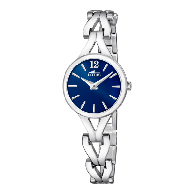 Lotus Orologio Solo Tempo Acciaio Quadrante Blu