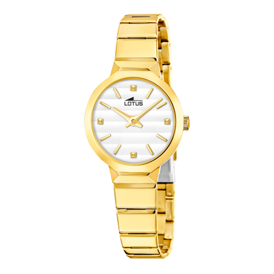 Lotus Orologio Solo Tempo Acciaio Gold Quadrante Silver