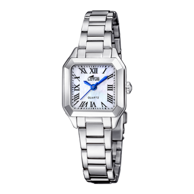 Lotus Orologio Solo Tempo Acciaio Quadrante Bianco