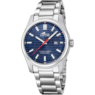 Lotus Solo Tempo Acciaio Quadrante Blu