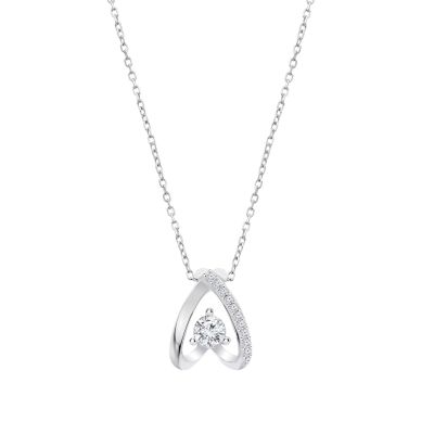 Lotus Collana Argento Cuore con Zircone Bianco