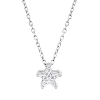 Lotus Collana Argento Stella Bianca 6 mm