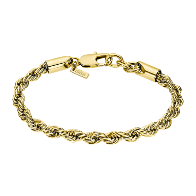 Lotus Bracciale Acciaio Gold Catena Anelli Concatenati