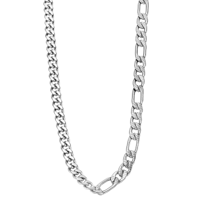 Lotus Collana Catena Acciaio Maglia 3+1