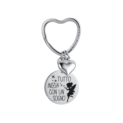 Luca Barra Portachiavi Acciaio Tutto Inizia...