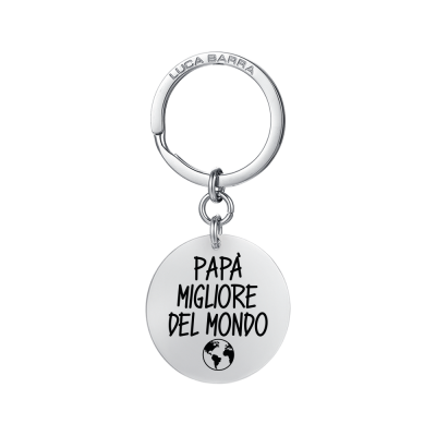 Luca Barra Portachiavi Acciaio "Papà Migliore Del Mondo"