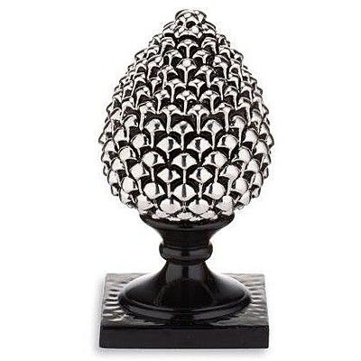 Valenti Pigna Portafortuna Argento Base Nera 19 cm