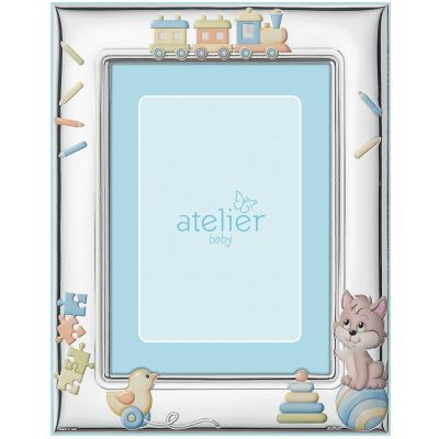 Atelier Cornice Bimbo Laminato Argento e Legno 09X13
