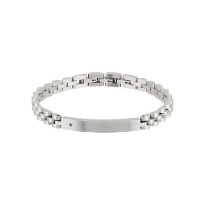 Breil Bracciale Acciaio Piastra e Diamante Black Diamond
