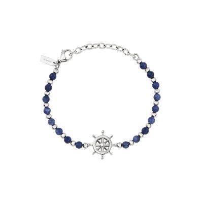 Breil Bracciale Acciaio Sodalite e Timone Soundwave