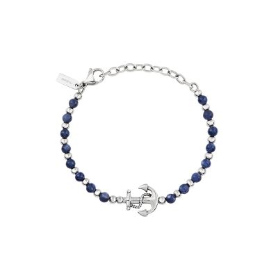 Breil Bracciale Acciaio Sodalite e Ancora Soundwave