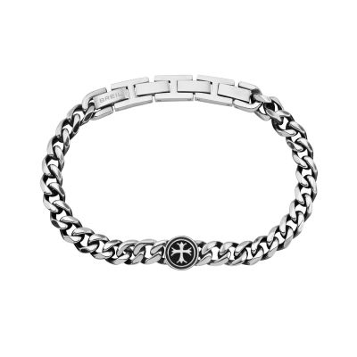 Breil Bracciale Groumette Acciaio Con Croce