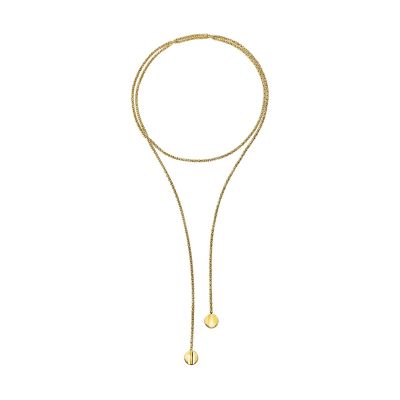 Breil Collana Acciaio Gold a Sciarpa Globe