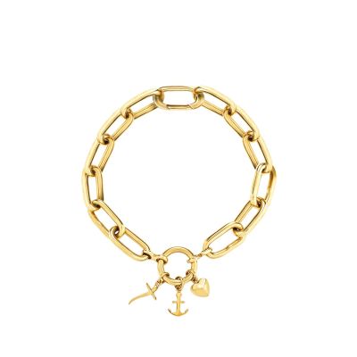 Breil Bracciale Acciaio Gold Multicharm Love Ties