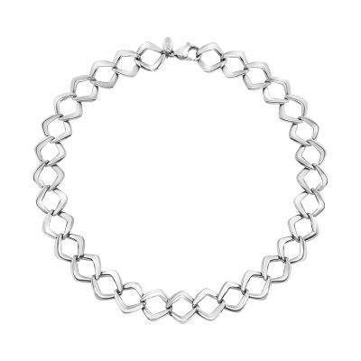 Breil Collana Acciaio Maglie a Rombo Elongè