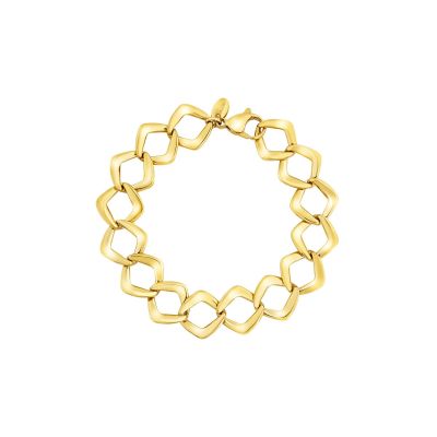 Breil Bracciale Acciaio Gold Maglie a Rombo Elongè