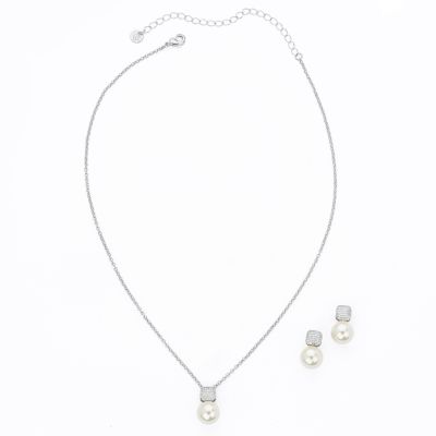 Barbieri Set Collana e Orecchini Metallo e Perla