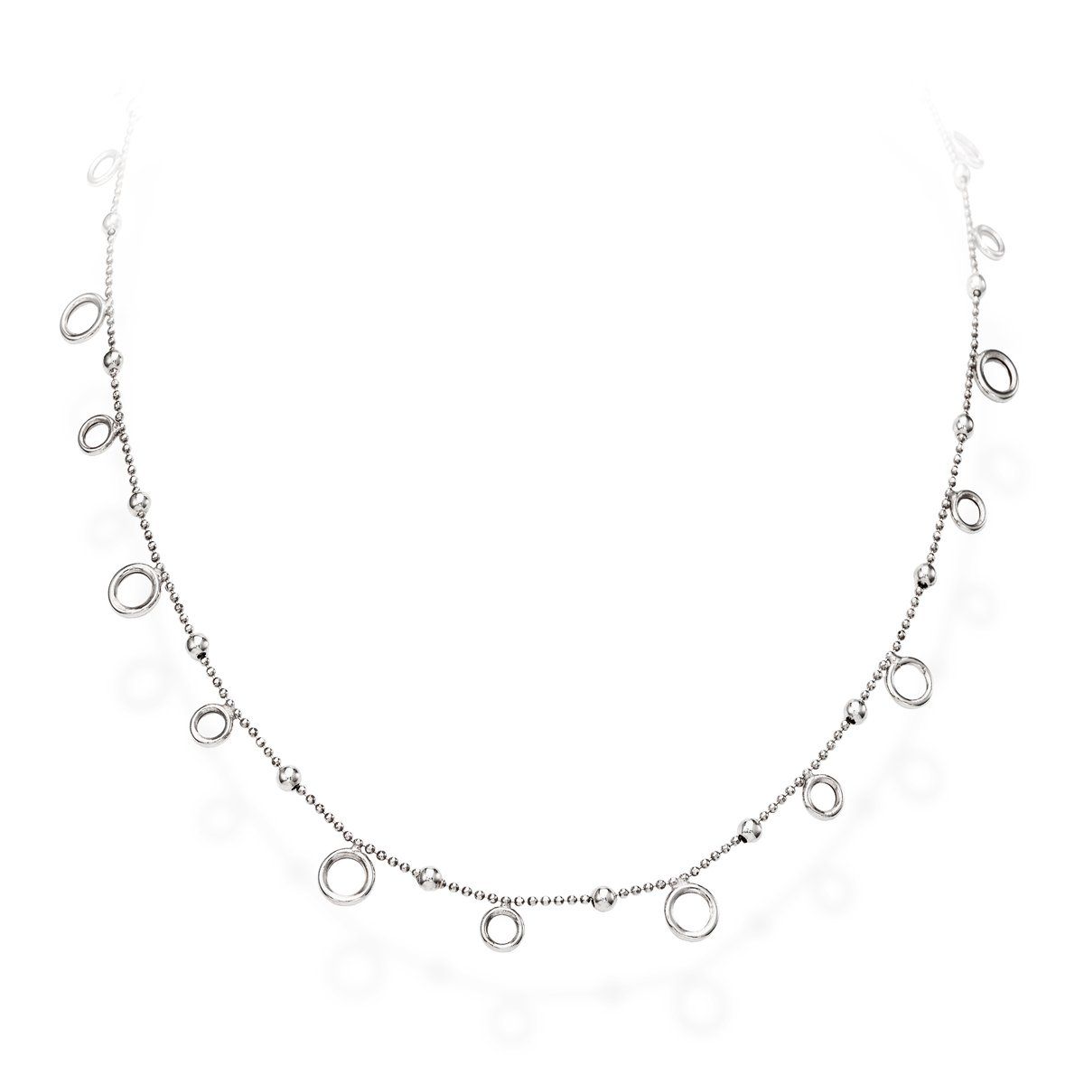 AMEN Collana Orbite Rodio ARGENTO 925 collezione elementi gioielli CLTOMB3 