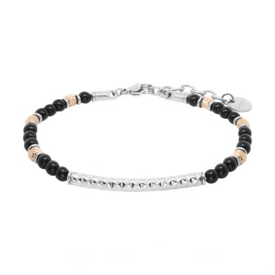 Chimiama Bracciale Acciaio Pvd Rosè e Agata