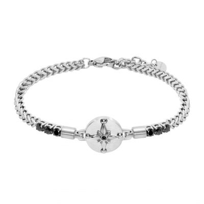 Chimiama Bracciale Acciaio con Rosa Dei Venti