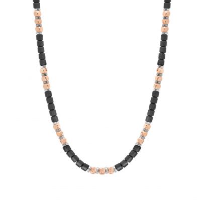 Chimiama Collana Elementi Acciaio e Pvd Rosè