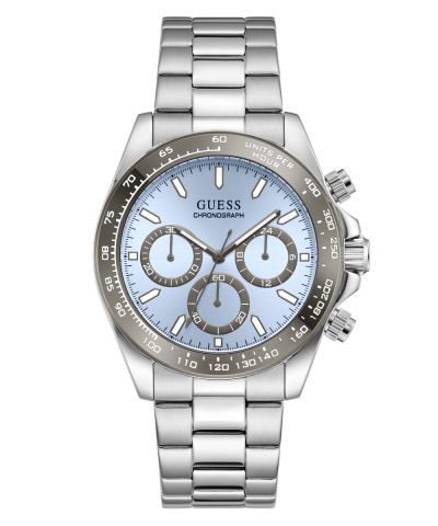 Guess Cronografo Acciaio Quadrante Celeste