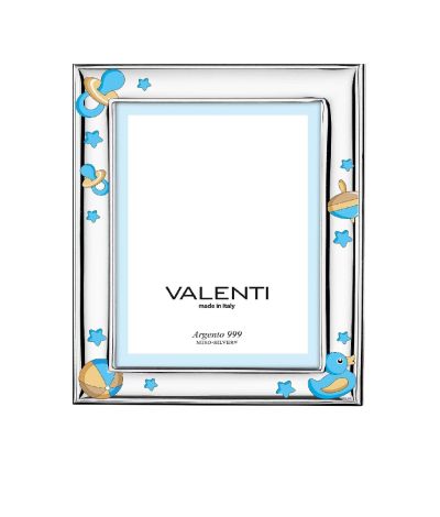 Valenti Cornice Bimbo Laminato Argento e Legno 13X18