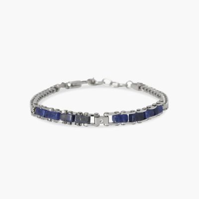Kidult Bracciale Acciaio Sodalite Blu