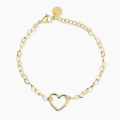 Kidult Bracciale Acciaio Gold Con Cuore