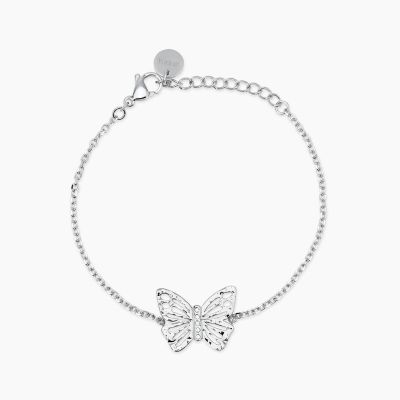 Kidult Bracciale Acciaio con Farfalla