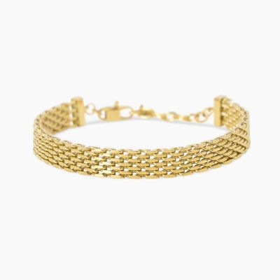 Kidult Bracciale Acciaio Gold Catena Mesh