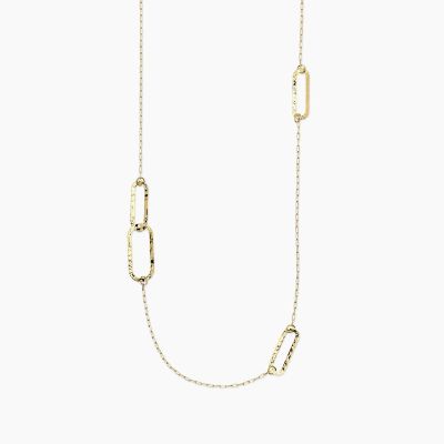 Kidult Collana Acciaio Gold Maglie Allungate