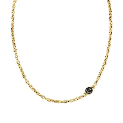 Amen Collana Acciaio Gold con Ancora