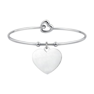 Luca Barra Bracciale Acciaio con Cuore Incidibile