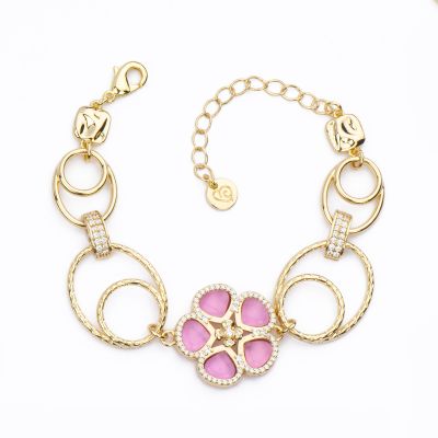 Barbieri Bracciale Metallo Dorato Primula Rosa