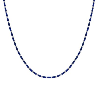 Luca Barra Collana Acciaio Pietre Lapis ed Ematite