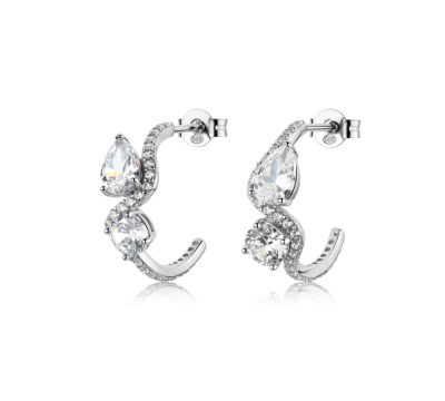 Brosway Orecchini Argento Cristalli e Zirconi Bianchi Fancy