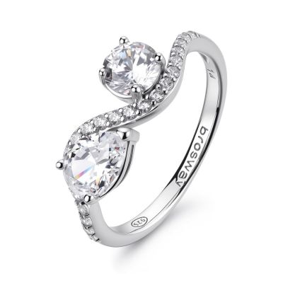 Brosway Anello Argento Zirconi Bianchi Fancy