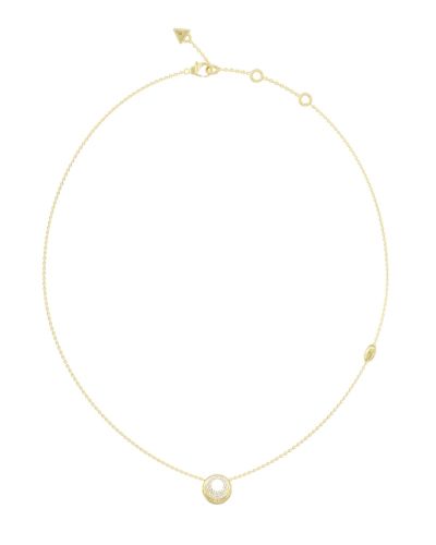 Guess Collana Acciaio Gold con Zirconi Bianchi