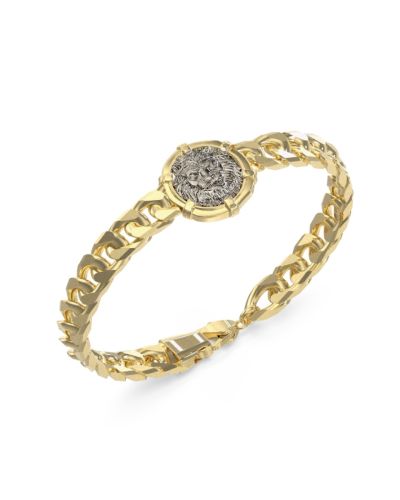 Guess Bracciale Catena Acciaio Gold con Leone
