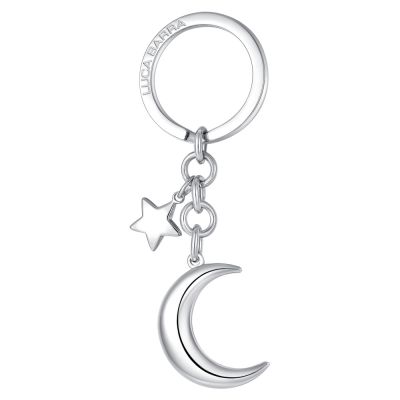Luca Barra Portachiavi Acciaio Luna e Stella